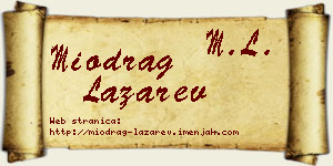 Miodrag Lazarev vizit kartica